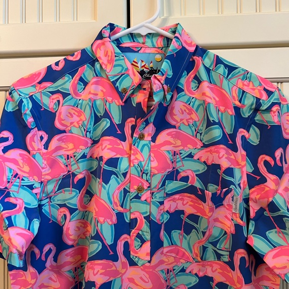 Chubbies - Men’s 1/2 Button Down Shirt - Pattern: the Mingo Ate Ya Baby - Small - Picture 3 of 12